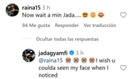 Harmon's exchange with Gyamfi (image credit: instagram/jadagyamfi)